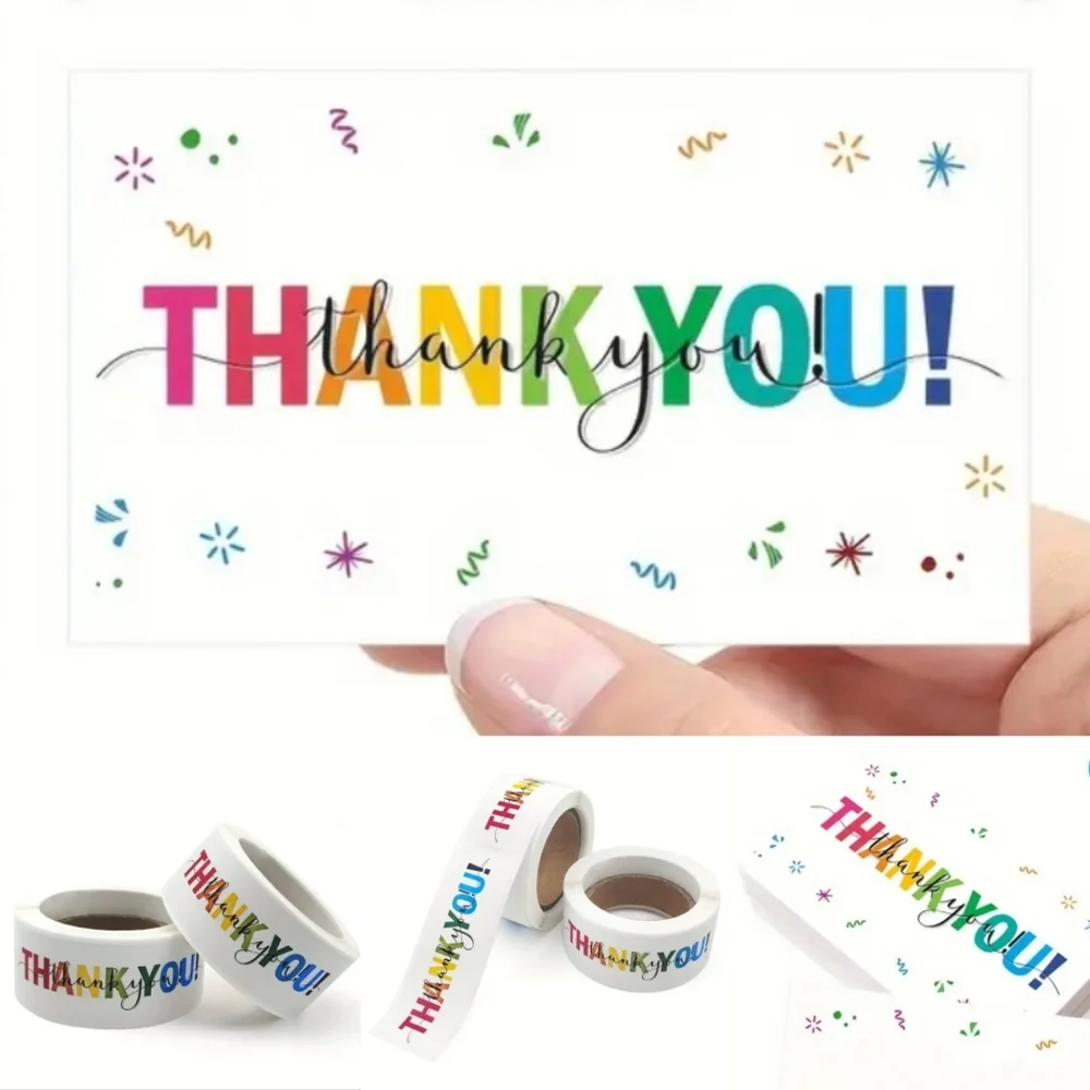 100 Pc pack Thank You Cards and Stickers